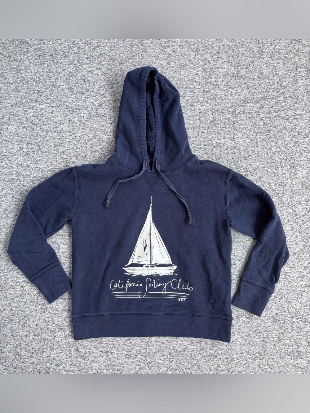 J. Crew Navy Blue Sailboat Graphic Hoodie